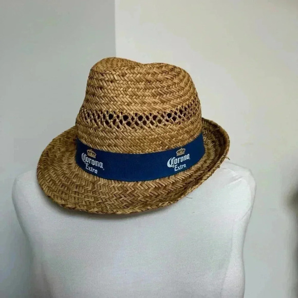 Corona festival  straw fedora hat - Picture 2 of 5